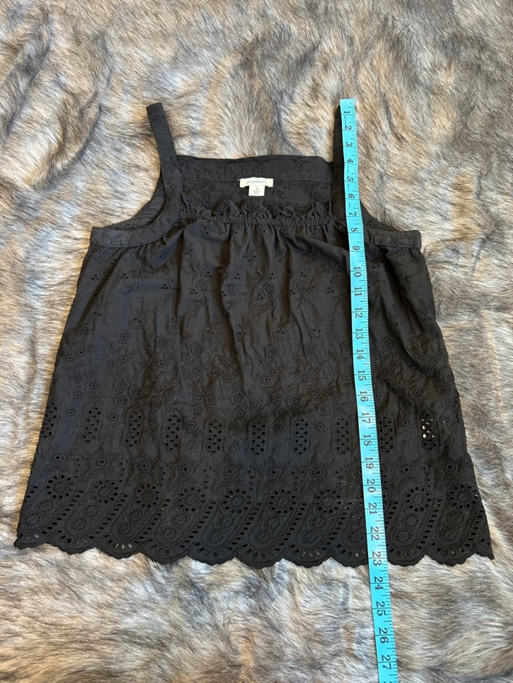 Sundance 100% Cotton Scalloped Hem Eyelet Embroidered Tank Top Boho
Black Small - Picture 5 of 7